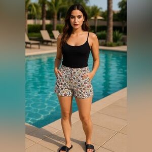 Women's Dear John Multicolored Paisely Print Summer Shorts Size 33